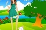 Vesti la ragazza e il suo amico a quattro zampe Vesti la ragazza e il suo amico a quattro zampe
